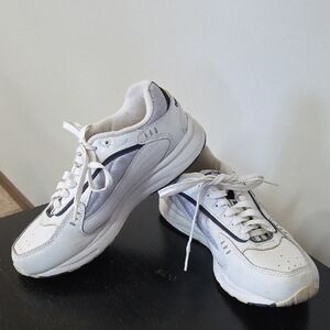 New Balance White and Blue Walking Sneakers